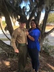 staff sergeant steven smiley drill instructor with wife